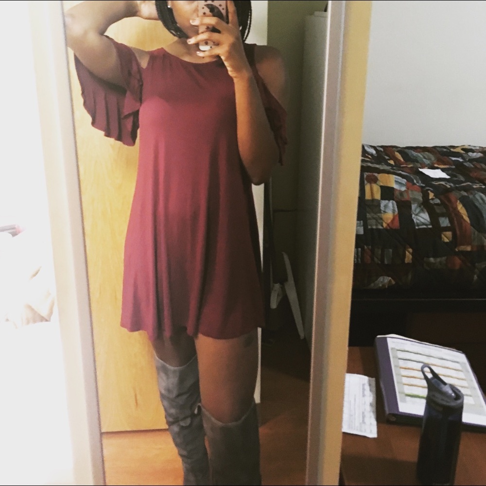 Francesca’s Cold Shoulder Dress